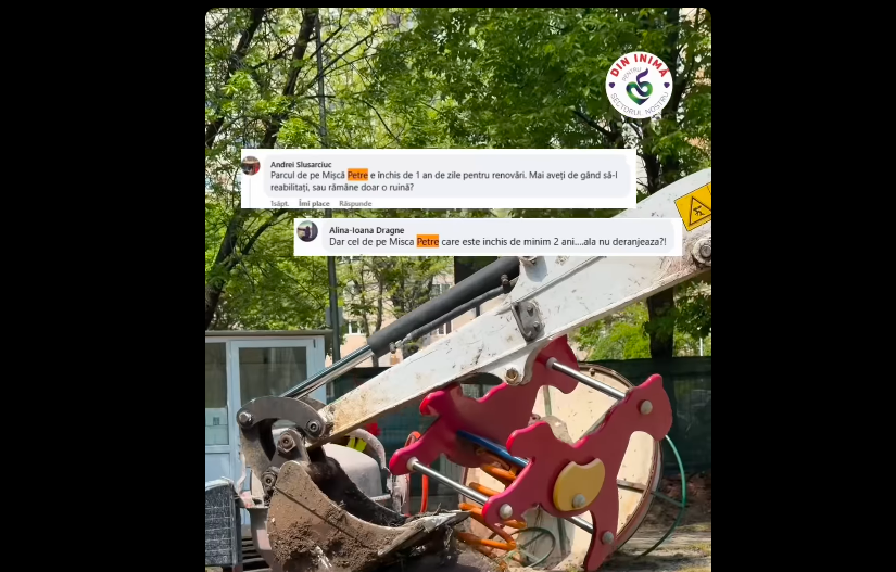 (P)Se reabilitează Parcul „Mişcă Petre”. Vor fi înlocuiţi 200 mp de pavaj