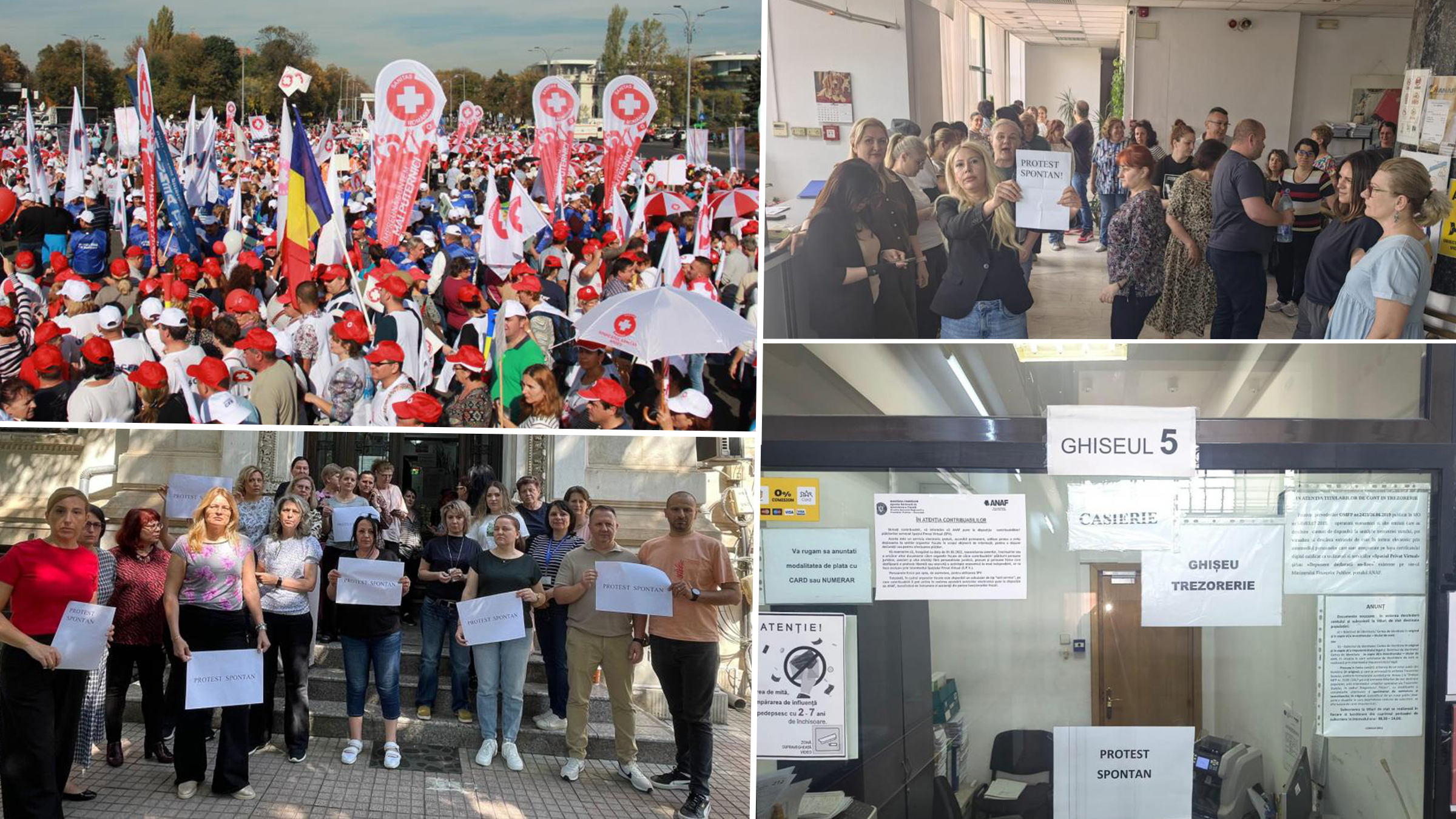 Protestele angajaților din Sănătate în fața Ministerului Muncii