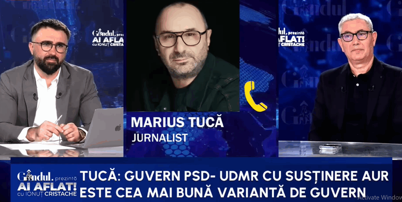 Intră AUR la guvernare? Tucă: Nu cred că a venit momentul lui Călin Georgescu