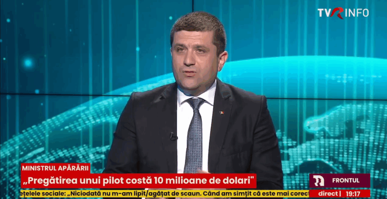 Ministrul Apărării dezvăluie cât costă pregătirea unui pilot de F-16