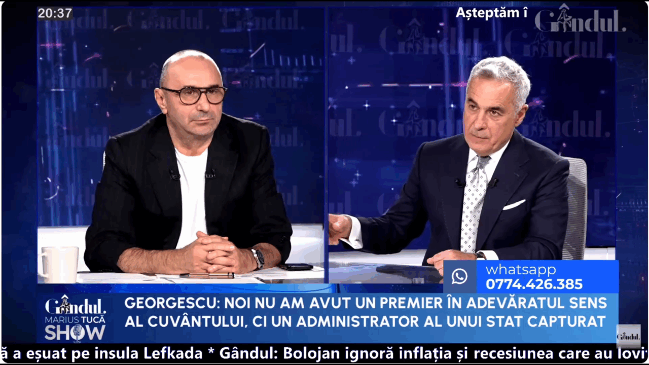 Călin Georgescu: „Atunci când trăiești pe datorie și-ți vinzi bucată cu bucată țara, nu te mai cucerește nimeni militar, ci te cumpără”