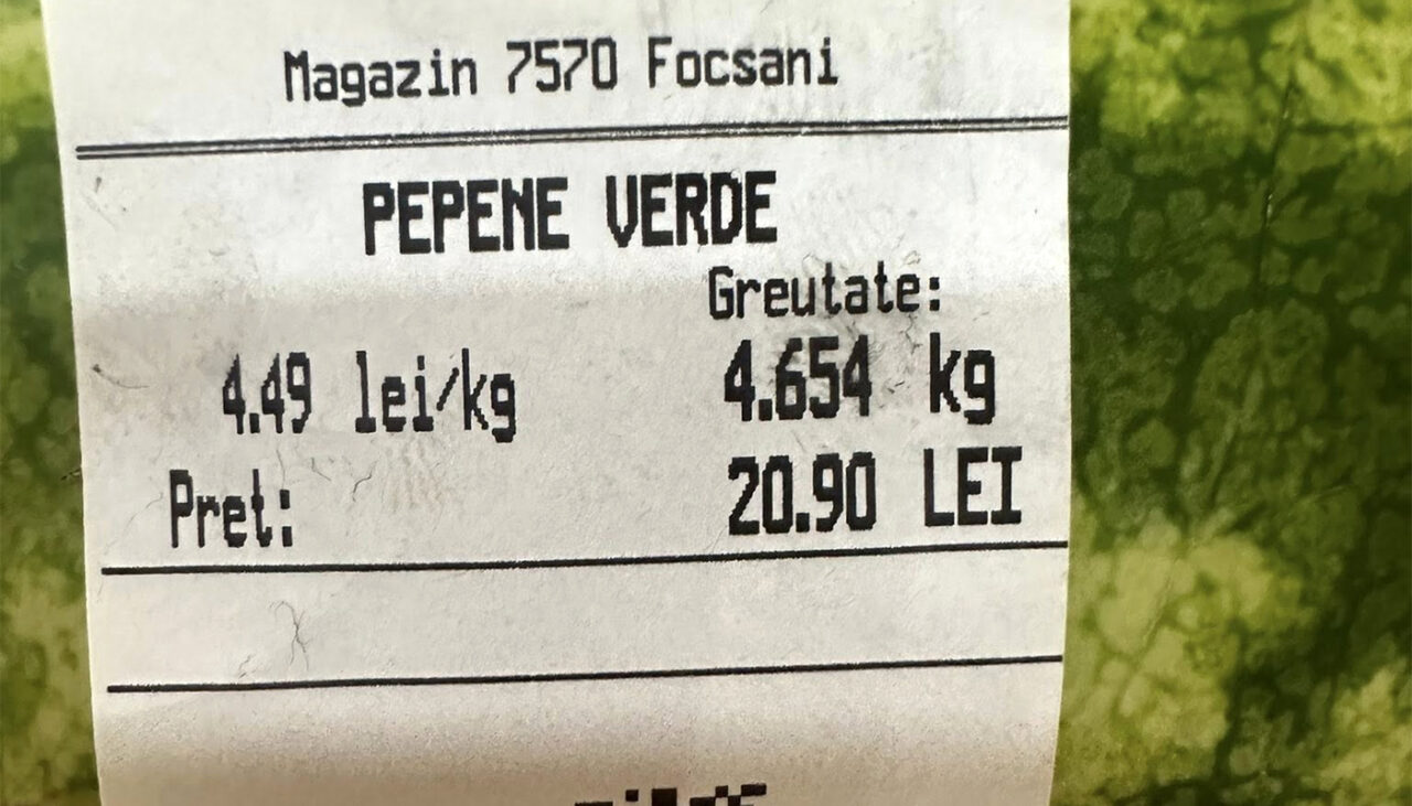 Paul din Focșani a cumpărat un pepene la 21 lei, d