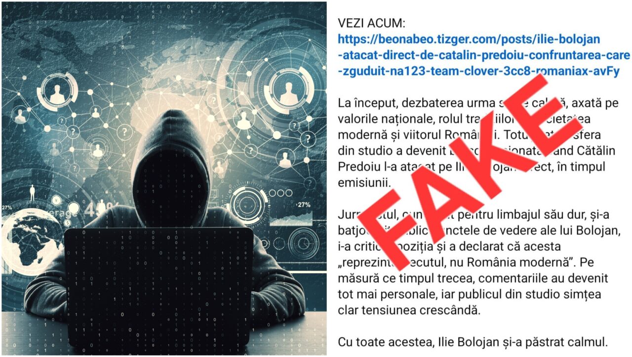 Hackerii lansează un mesaj fals ca să fure datele utilizatorilor: „Bolojan îl dă în judecată pe Cătălin Predoiu și postul de televiziune”
