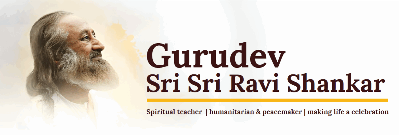 Gurudev Sri Sri Ravi Shankar, mentorul spiritual, ale cărui învățături ajută la crearea unei lumi fără violență
