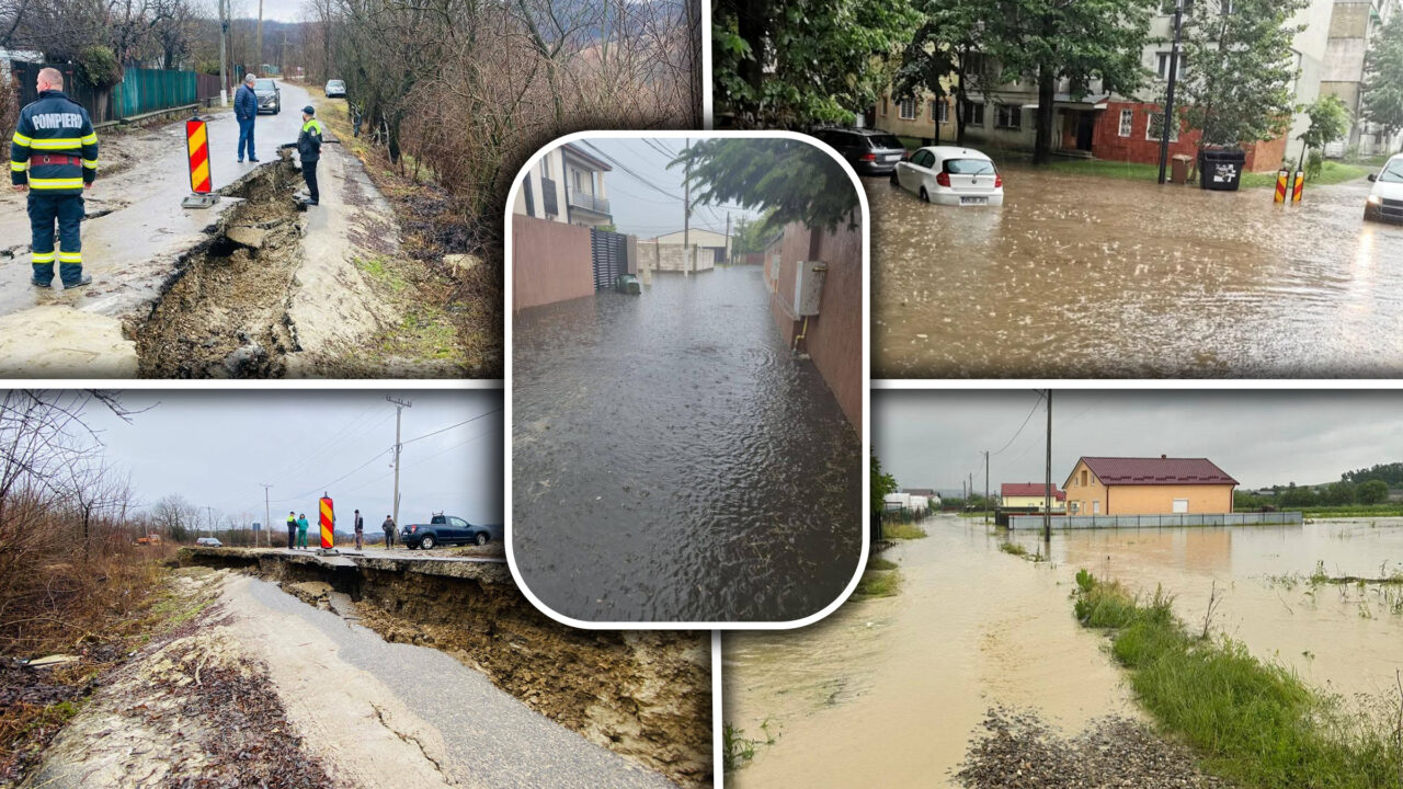 Potop în România. Intervenții de urgență în zeci de localități din 12 județe. Locuințe izolate, drumuri blocate, alunecări de teren. Imaginile dezastrului / Noi alerte meteo