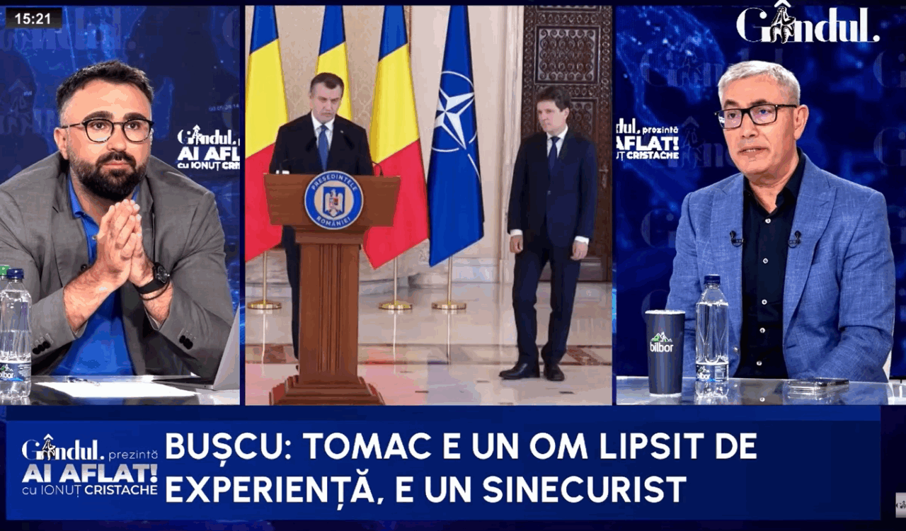 Bușcu, necruțător cu premierul desemnat: Tomac e un atârnător/Exprimă o formă de nerușinare pe care președintele o livrează poporului român