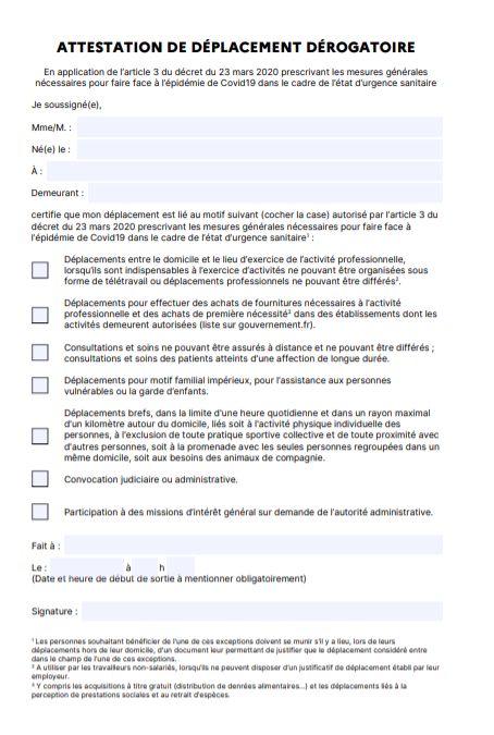 Cum AratÄƒ DeclaraÈ›ia Pe Proprie RÄƒspundere In FranÈ›a Ce Trebuie SÄƒ Completeze Romanii De Acolo Cand Ies Din CasÄƒ