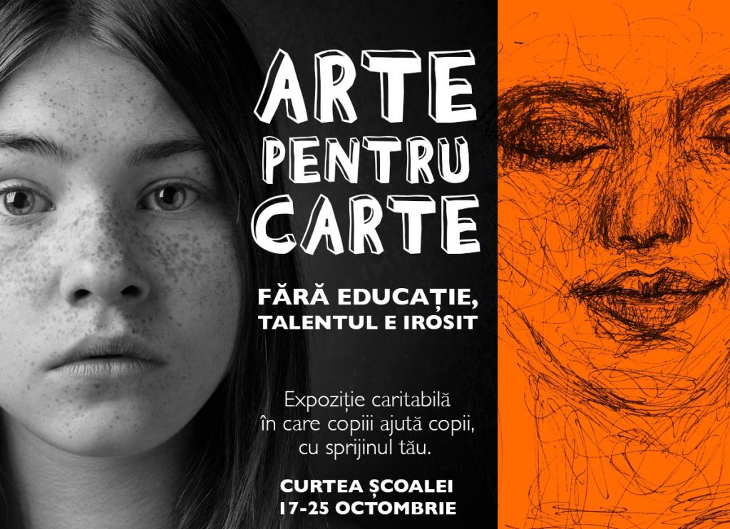 Prima expoziție caritabilă a copiilor artiști din mediul rural, Arte pentru Carte, se vernisează la București