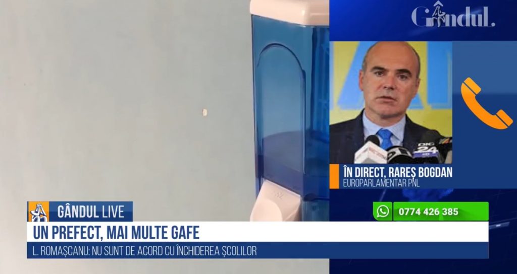 GÂNDUL LIVE. Rareș Bogdan: Am vorbit cu Ludovic despre prefect, era la a treia recidivă… Trebuia să plece imediat!