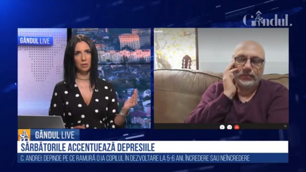 GÂNDUL LIVE. Psihiatrul Cristian Andrei: Depresia majoră este o urgență psihiatrică. Persoanele care nu au trecut prin depresie nu îi înțeleg pe cei depresivi | VIDEO
