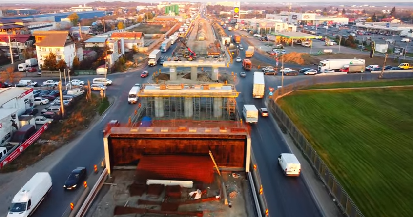 Trafic restricționat, noaptea, pe Centura Capitalei în zona Mogoșoaia. Se lucrează la viitorul pasaj rutier