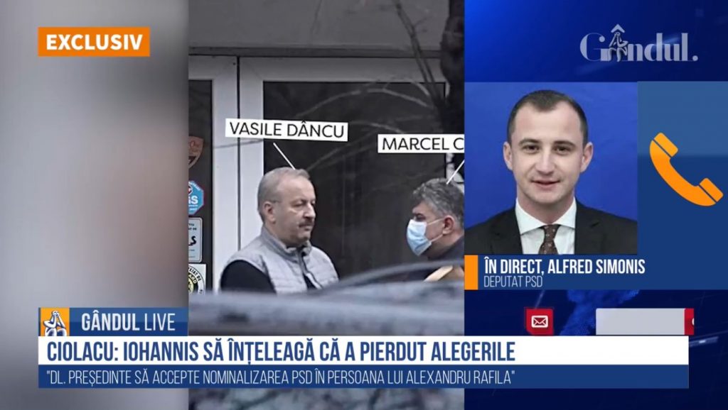 GÂNDUL LIVE. Alfred Simonis, liderul deputaților PSD: „Nu cred că trebuie să blamăm oamenii pentru că se întâlnesc să discute…”