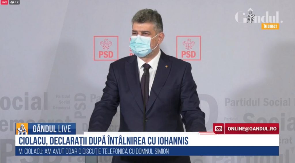 Marcel Ciolacu, după discuțiile cu Klaus Iohannis: Partidul care a câștigat alegerile trebuie să desemneze premierul! / E exclus ca PSD să voteze un guvern minoritar PNL!
