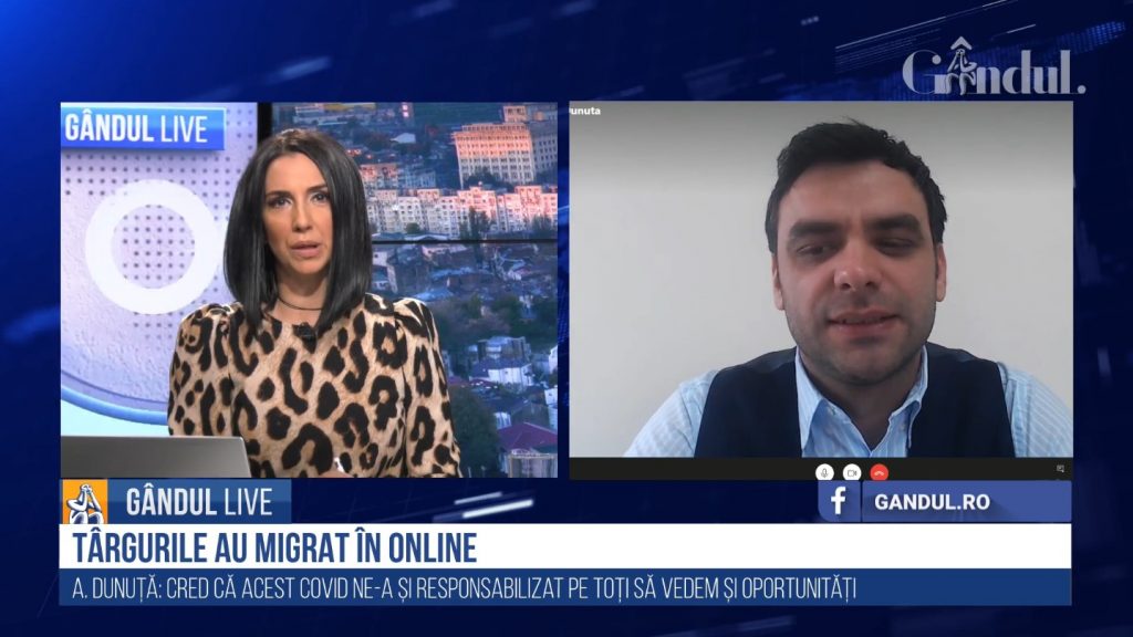 GÂNDUL LIVE. Andrei Dunuță, antreprenor și trainer: „Cea mai mare greșeală a companiilor este să aștepte să revină offline-ul”