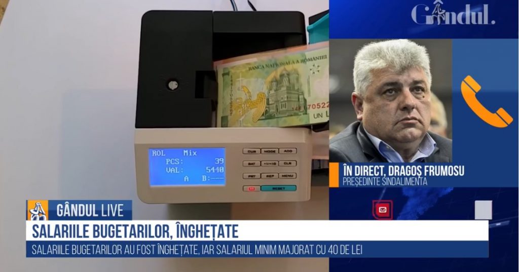 GÂNDUL LIVE. Dragoș Frumosu, președintele SINDALIMENTA: „Creșterea salariului minim cu 40 de lei este o crimă!” / „Guvernul se gândește să apere buzunarele patronilor”