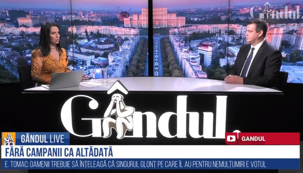 Eugen Tomac (PMP), la GÂNDUL LIVE: Cel mai mare pericol astăzi îl reprezintă în continuare PSD care s-a ascuns în spatele lui Rafila! / Domnu Tăriceanu se pregătește de retragere că de luni nu cred că mai are loc de muncă- VIDEO