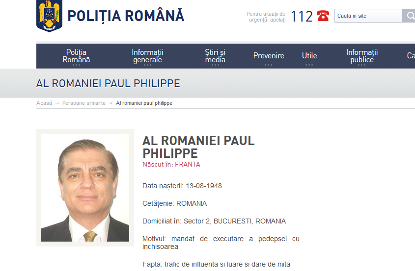 Poliția a publicat fotografia Prințului Paul la secțiunea „persoane urmărite”! Ce detalii apar despre Paul Philippe al României și unde s-ar afla acesta în prezent!