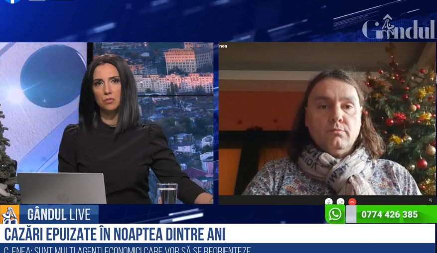 GÂNDUL LIVE. Ciprian Enea, consultant în turism: „În acest moment avem scăderi de aproape 90% pe segmentul estival 2021”