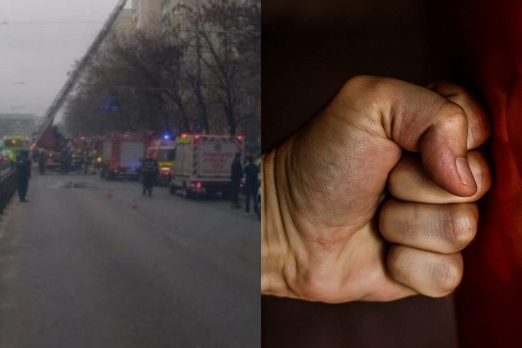 Scene incredibile! Pompieri luați la bătaie după incendiul uriaș de pe Șoseaua Colentina