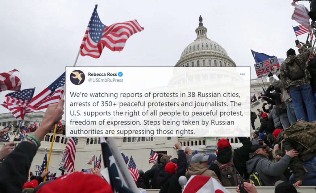 Rusia cere explicații Americii pentru protestele de la Moscova! Ce rol au jucat SUA în evenimentele din Piața Roșie