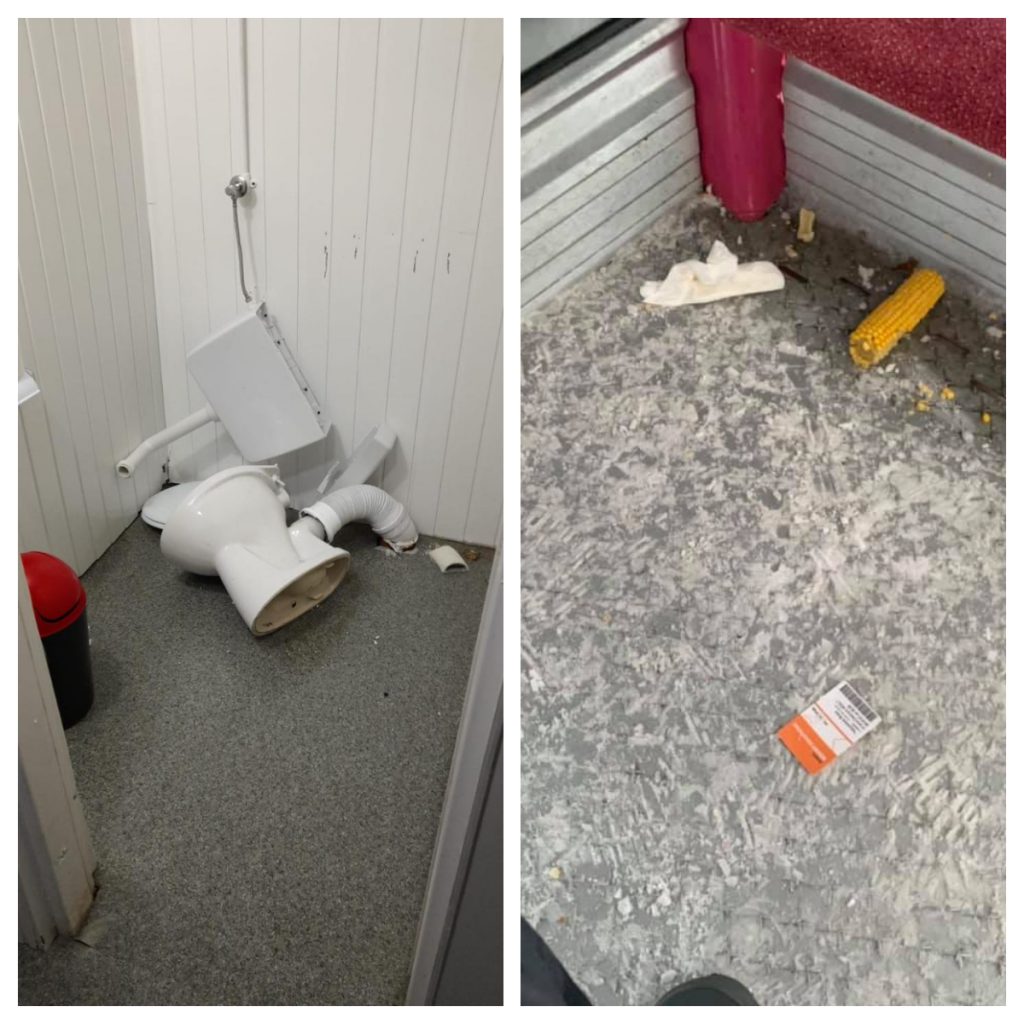 Nesimțire fără margini! Toaletă amenajată pe pârtia Kalinderu, distrusă de turiști: „Fac dezastru! Era mai bine sa-i trimitem în pădure”
