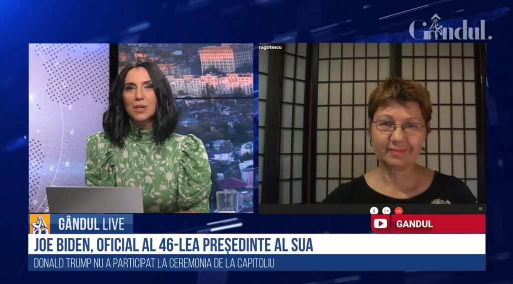 GÂNDUL LIVE. Corina Drăgotescu: „Unii îl critică deja pe Joe Biden, pentru că a dat înapoi cu promisiunile electorale”