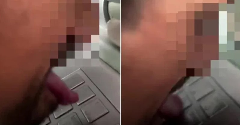 Un coronasceptic a lins butoanele unui bancomat: „Covid pe dracu’…”