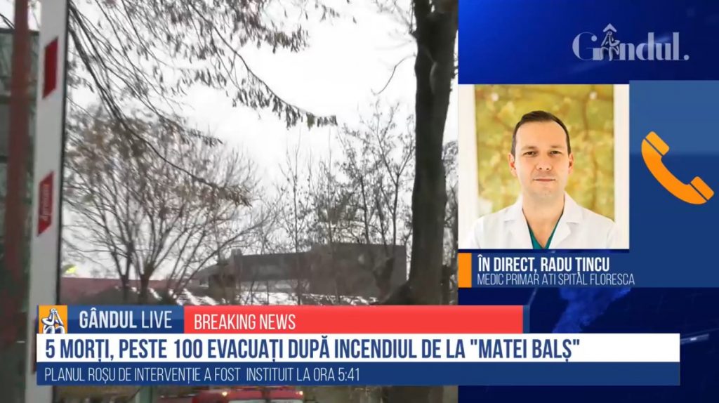 GÂNDUL LIVE. Medicul Radu Țincu: Am scris în 16 octombrie că tragedia de la Piatra Neamț se poate repeta oricând. Mulți m-au criticat…