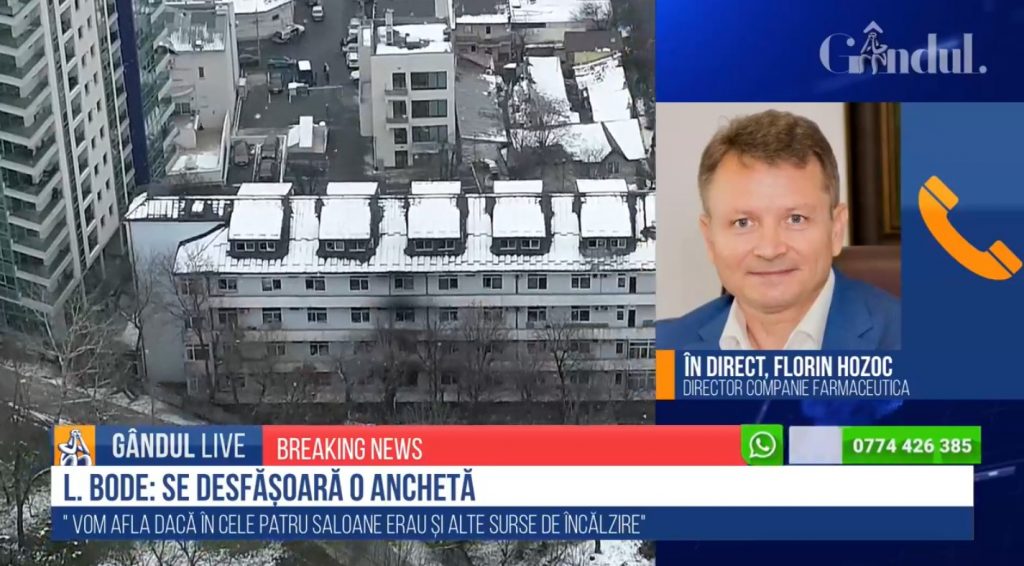 GÂNDUL LIVE. Florin Hozoc: Cauza profundă a incendiului de la „Matei Balș”, ca și la Piatra Neamț, este lipsa de respect față de reguli. Totul este o improvizație!