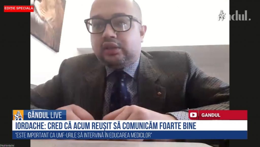 Webinar Gândul și Medici pentru România. Dr. Paul Iordache: „Este prima oară în istorie când o societate digitalizată se confruntă cu o pandemie”  – VIDEO