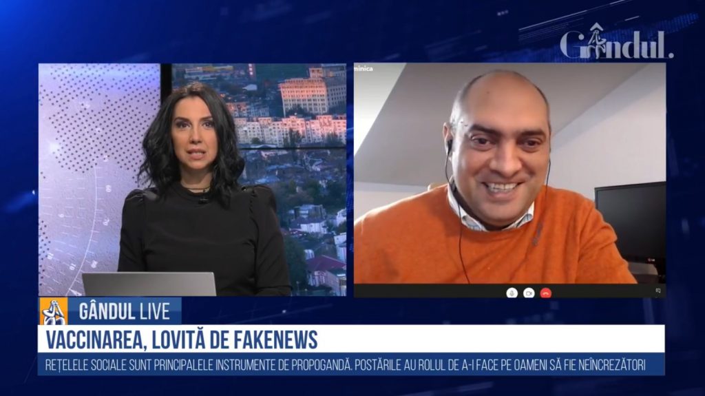GÂNDUL LIVE. Sociologul Gelu Duminică, despre fake news-urile despre vaccinare: „Suntem locul 1 la analfabetism, dar toți ne pricepem la 5G și vaccinuri…”