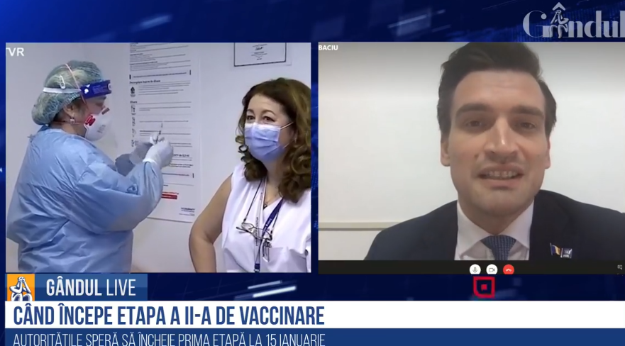 GÂNDUL LIVE. Andrei Baciu, Ministerul Sănătății: „Toată planeta se confruntă cu un fake news în ceea ce privește vaccinarea / Trebuie să ne informăm doar din surse oficiale”