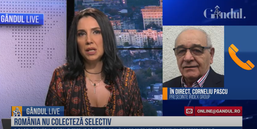 Corneliu Pascu, presedinte Iridex Group, la GANDUL LIVE: „Primăria Capitalei trebuie să intervină, să coordoneze și să controleze serviciul de salubrizare”