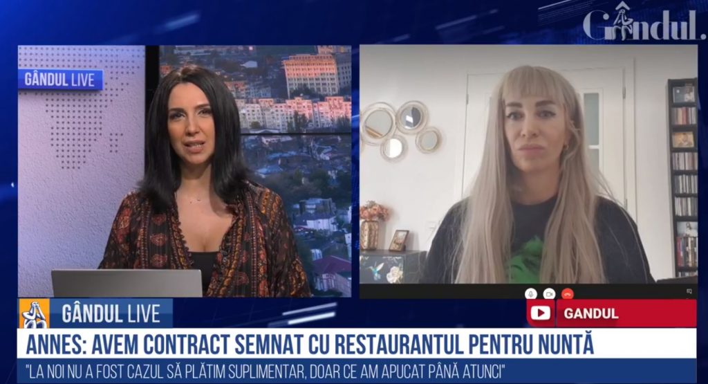GÂNDUL LIVE: Annes, despre organizarea nunții în pandemie: „Vom face și noi tot ce e posibil legal” – VIDEO