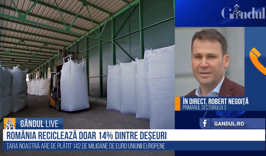 GÂNDUL LIVE. Robert Negoiță, la capătul răbdării: „Administrația Centrală își bate joc de noi / Am făcut solicitare la DSP de acum trei luni pentru o stație de compost, nu ne-a răspuns nimeni” / România stă foarte prost la capitolul „colectare selectivă”