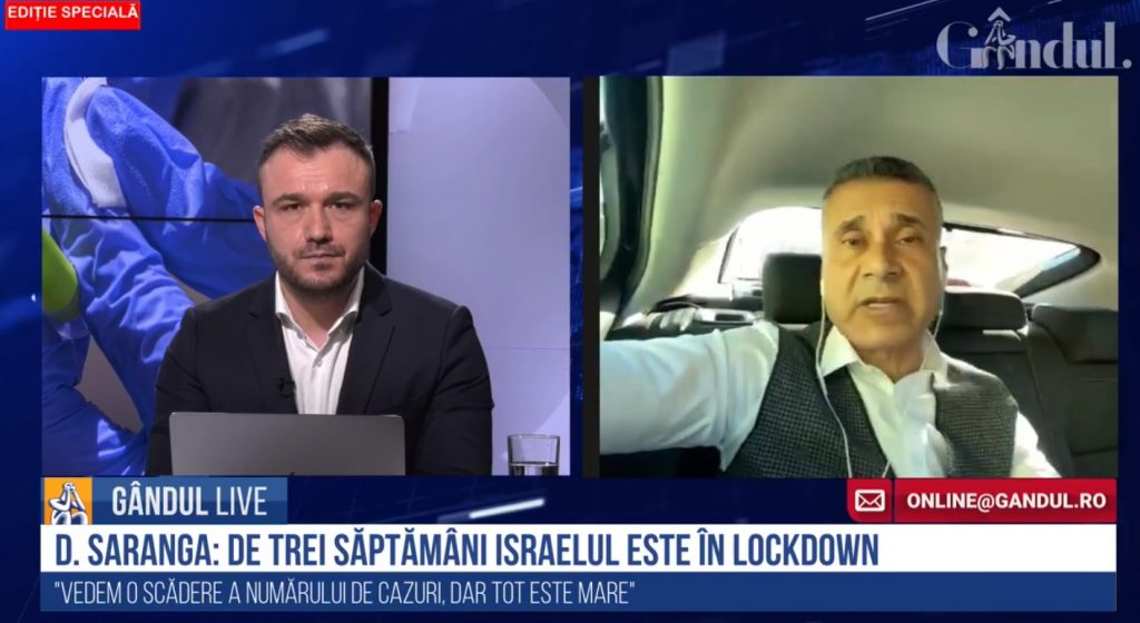 WEBINAR GÂNDUL și Asociația Medici pentru România. Ambasadorul Israelului în România, Davin Saranga: Israelul a vaccinat atât de multe persoane datorită digitalizării și a sistemului de sănătate foarte bun – VIDEO