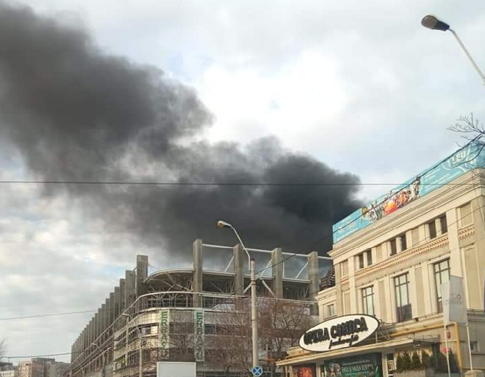 Incendiu la Stadionul Rapid, aflat în construcție! De la ce au pornit flăcările la arena din Giulești