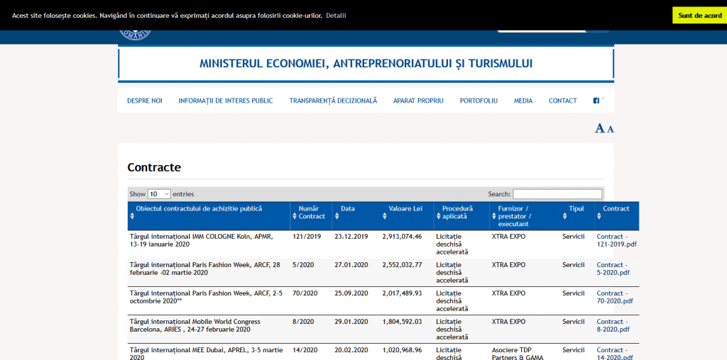 Transparență. Ministerul Economiei publică toate contractele cu statul. A fost lansată platforma online