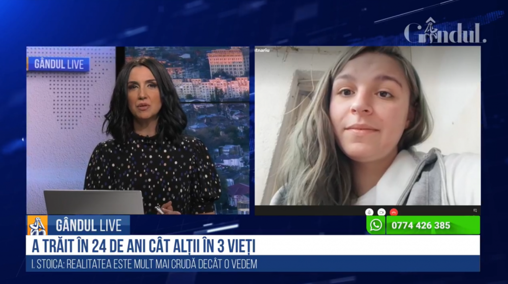 GÂNDUL LIVE. Povestea Larisei, fata traficată de proxeneți: „La nivel de psihic, m-am obișnuit cu ideea că, orice aș face, moartea nu este departe”