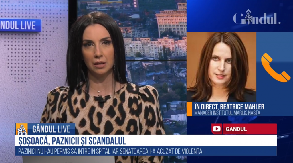 GÂNDUL LIVE. Beatrice Mahler: La „Marius Nasta” a fost un incident cu potențial risc pentru pacienți / Mobilizarea ISU a fost exemplară