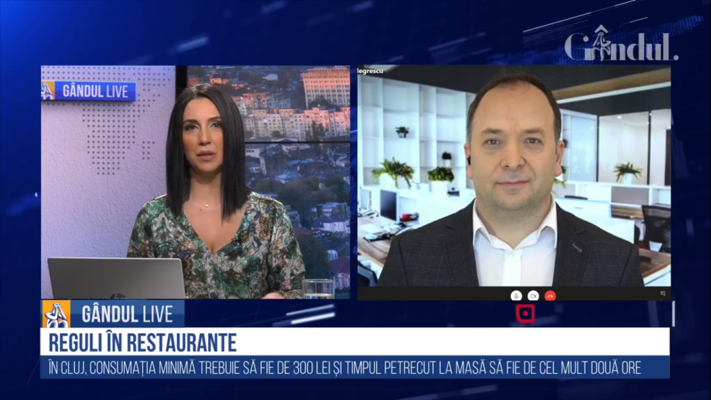 GÂNDUL LIVE. Restaurantele din Cluj impun noi reguli | Adrian Negrescu, analist economic: Oamenii încearcă să își rezolve problemele financiare prin creșterea prețurilor
