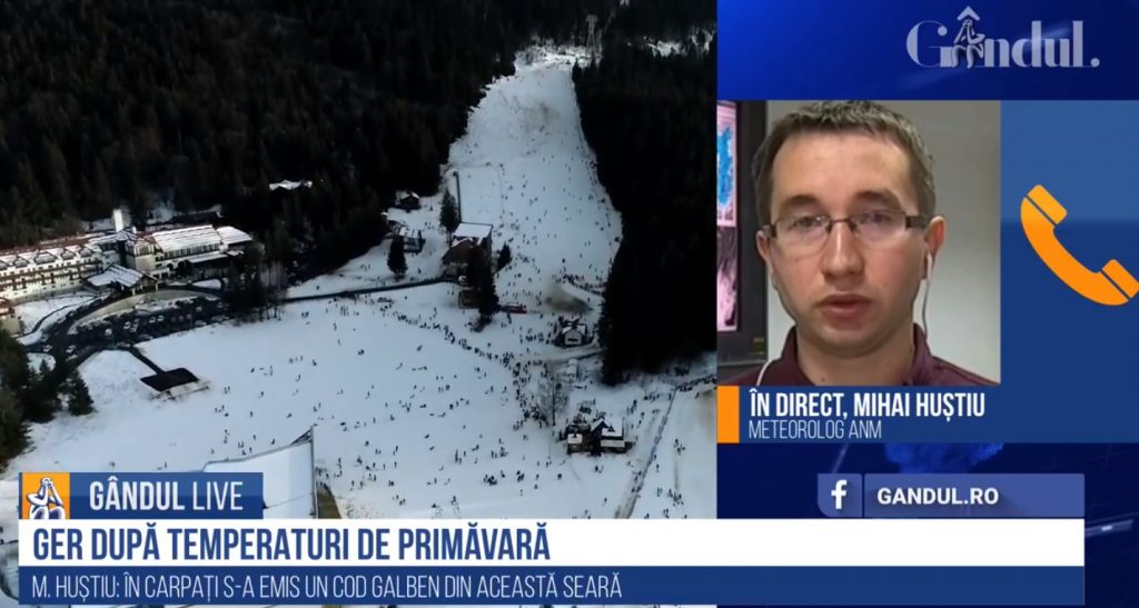 GÂNDUL LIVE. Meteorologul Mihai Huștiu, despre cum va fi vremea în continuare: În aceste zile sunt temperaturi cu 10 grade peste normalul perioadei – VIDEO