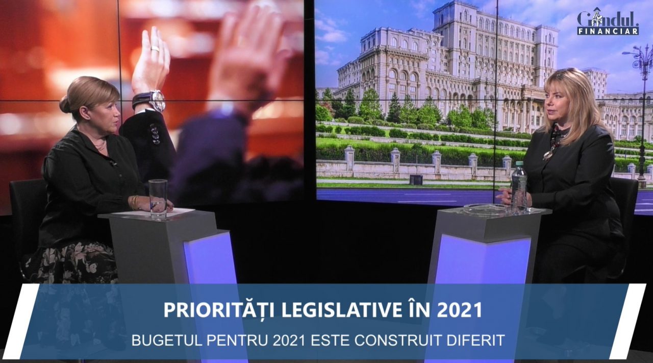 EXCLUSIV GÂNDUL FINANCIAR. Anca Dragu, președinta Senatului: Bugetul pe 2021 a fost construit pentru dezvoltare și este exclusă creșterea taxelor și a impozitelor
