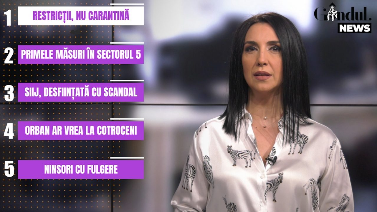 GÂNDUL NEWS. Klaus Iohannis cere restricții suplimentare în Capitală, dar fără carantină! (VIDEO)
