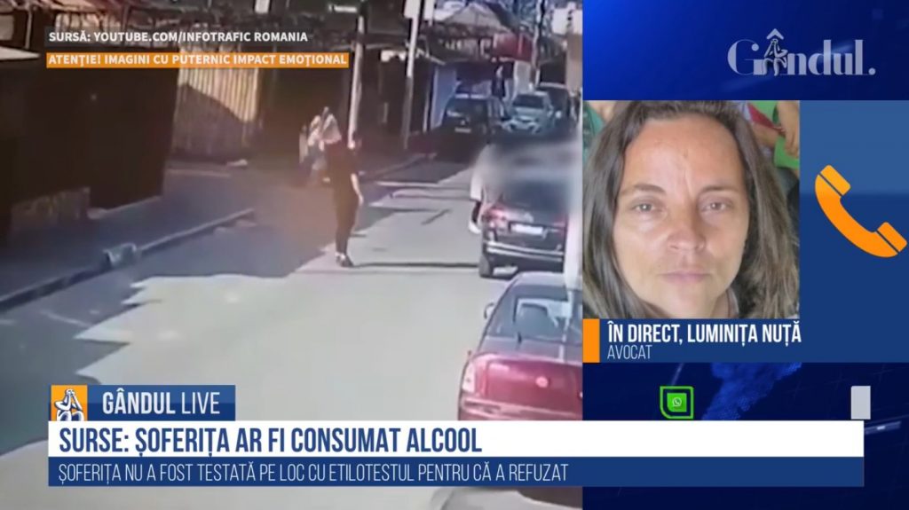 GÂNDUL LIVE. Luminița Nuță, avocat al familiilor fetelor ucise în accidentul din „Andronache”: „Șoferița a încercat să sufle de cinci ori în etilotest și nu a reușit, din cauza stării de ebrietate / Dumneai consumă frecvent alcool”