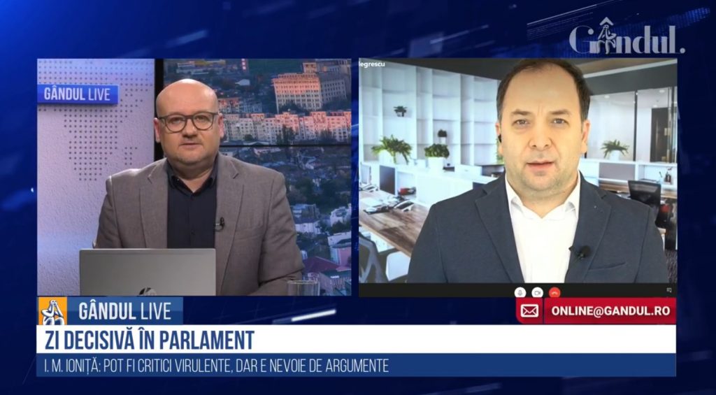 GÂNDUL LIVE. Analist economic: „Să privim bugetul ca unul de bune intenții / Suntem în plină criză economică, avem 60.000 de companii în pragul insolvenței”