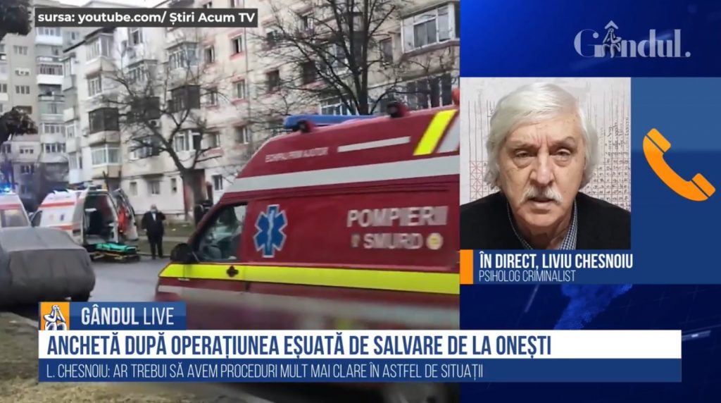 GÂNDUL LIVE. Liviu Chesnoiu, despre criminalul de la Onești: „N-ai ce să discuți cu un astfel de om, trebuie să-l elimini cât mai repede”