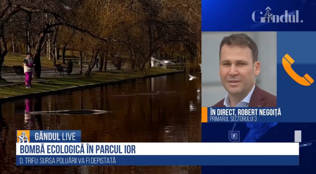GÂNDUL LIVE. Robert Negoiță, despre apa din Lacul IOR: „A ieșit în regulă la analize. Am luat apa în mână, nu miroase a nimic”