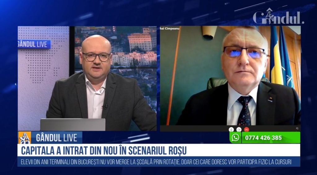 GÂNDUL LIVE. Sorin Cîmpeanu, ministrul Educației: „Sistemul hibrid, neperformant” / „Orice elev are posibilitatea să meargă fizic pentru a recupera orele pierdute în urma predării online”