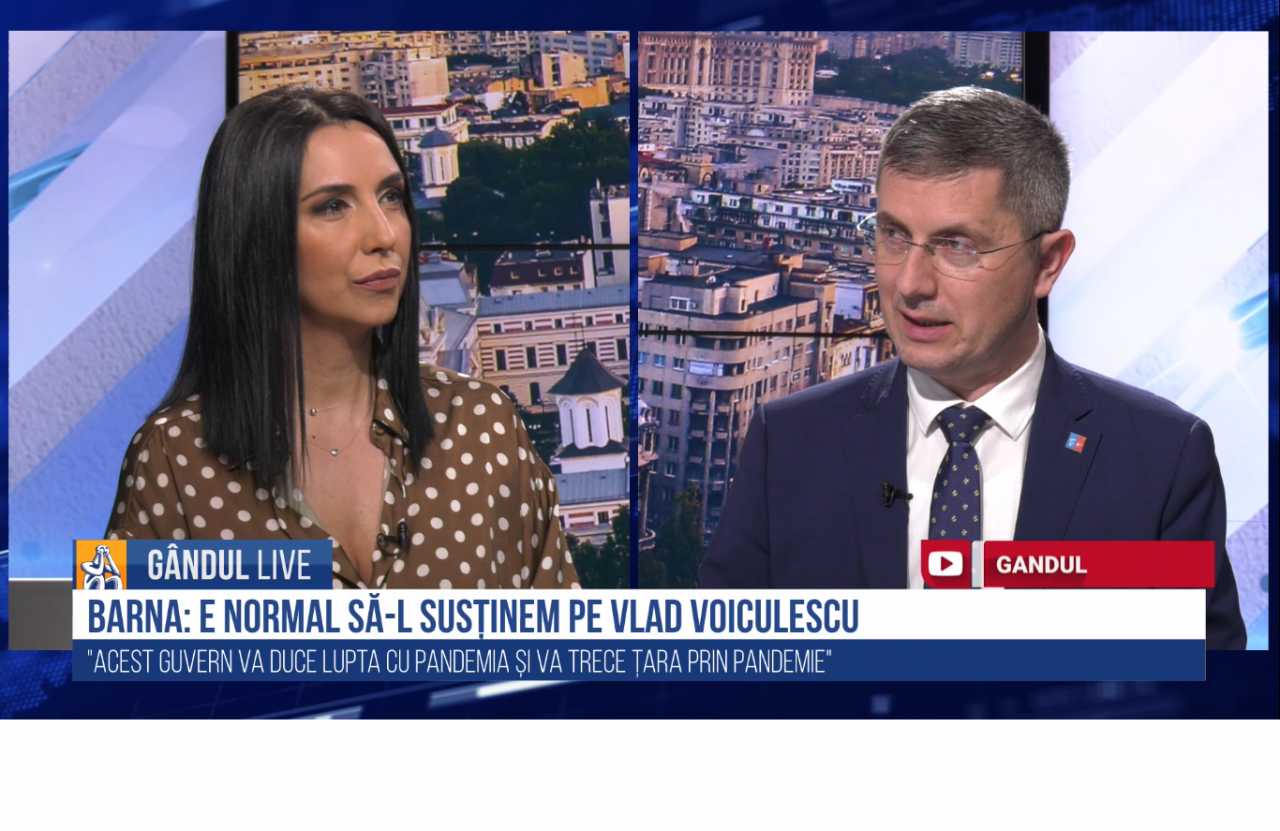 GÂNDUL LIVE. Dan Barna: Vlad Voiculescu este un om care și-a asumat lupta cu pandemia. E normal să îl susținem
